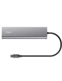 Hub USB Tipo-C Trust Halyx/ 4xUSB Tipo-C/ 1xUSB Tipo-C PD