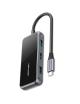 Hub USB Tipo-C Vention TFDHB/ 4xUSB/ 1xUSB Tipo-C PD/ Gris