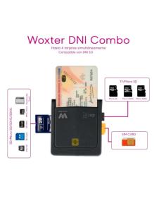 Lector de DNI y Tarjetas Woxter Combo PE26-025/ Negro