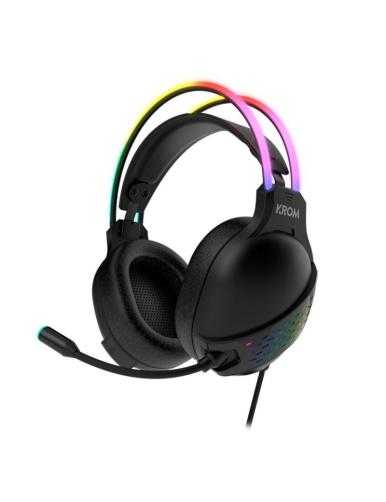 Auriculares Gaming con Micrófono Krom Klaim/ Jack 3.5/ USB 2.0/ Negros