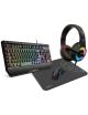 Pack Gaming Krom kenya/ Teclado RGB + Ratón Óptico + Alfombrilla + Auriculares