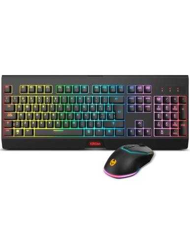 Pack Gaming Krom Kabala/ Teclado + Ratón Inalámbricos