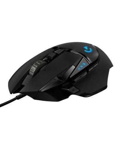 Ratón Gaming Logitech G502 Hero/ Hasta 25600 DPI/ Negro