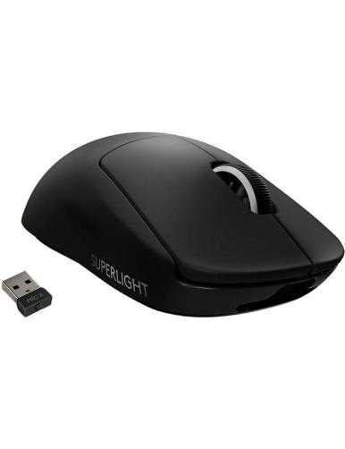 Ratón Gaming Inalámbrico Logitech PRO X Superlight/ Batería recargable/ Hasta 25600 DPI/ Negro