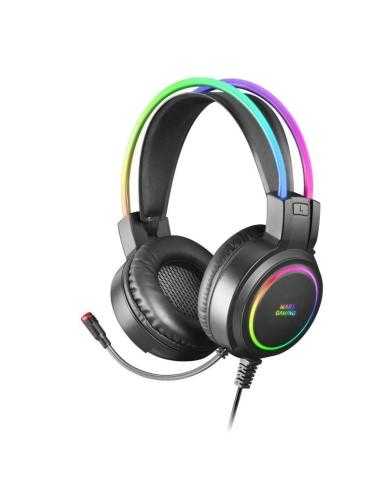 Auriculares Gaming con Micrófono Mars Gaming MHRGB/ Jack 3.5/ Negros