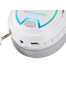 Auriculares Gaming Inalámbricos con Micrófono Mars Gaming MHW100/ Jack 3.5/ Blancos