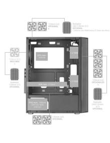 Caja Gaming SemiTorre Mars Gaming MC-iPRO/ Negra