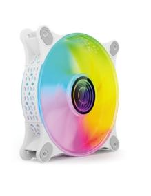 Ventilador Mars Gaming MF-3D/ 12cm/ ARGB/ Blanco