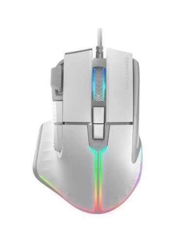 Ratón Gaming Mars Gaming MM-XT/ Hasta 12800DPI/ Blanco