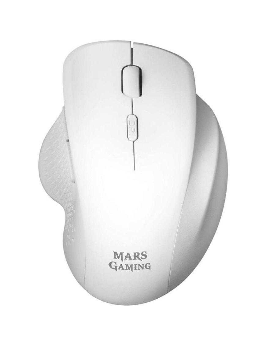 Ratón Gaming Inalámbrico Mars Gaming MMWERGO/ Hasta 3200 DPI/ Blanco