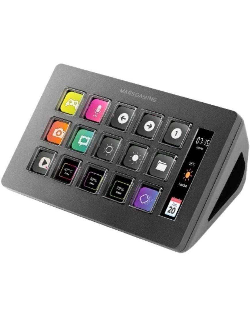 Stream Deck Slim Mars Gaming MSD-ONE/ 15 Teclas LCD/ Negro