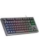 Teclado Gaming SemiMecánico Mars Gaming MK023/ Negro