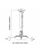 Soporte de Techo/ Pared para Proyector Aisens CWP01TSE-047/ Inclinable-Extensible/ hasta 20kg