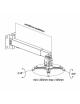 Soporte de Techo/ Pared para Proyector Aisens CWP01TSE-049/ Inclinable-Extensible/ hasta 20kg