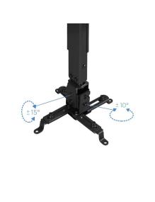 Soporte de Techo para Proyector TooQ PJ2012T-B/ Inclinable/ hasta 20kg