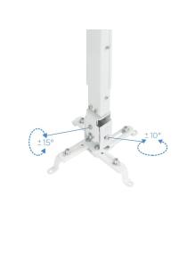 Soporte de Techo para Proyector TooQ PJ2012T-W/ Inclinable/ hasta 20kg