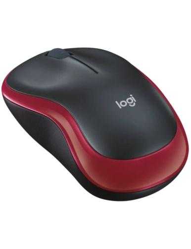 Ratón Inalámbrico Logitech M185/ Hasta 1000 DPI/ Rojo