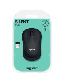 Ratón Inalámbrico Logitech Silent M220/ Hasta 1000 DPI/ Gris Marengo