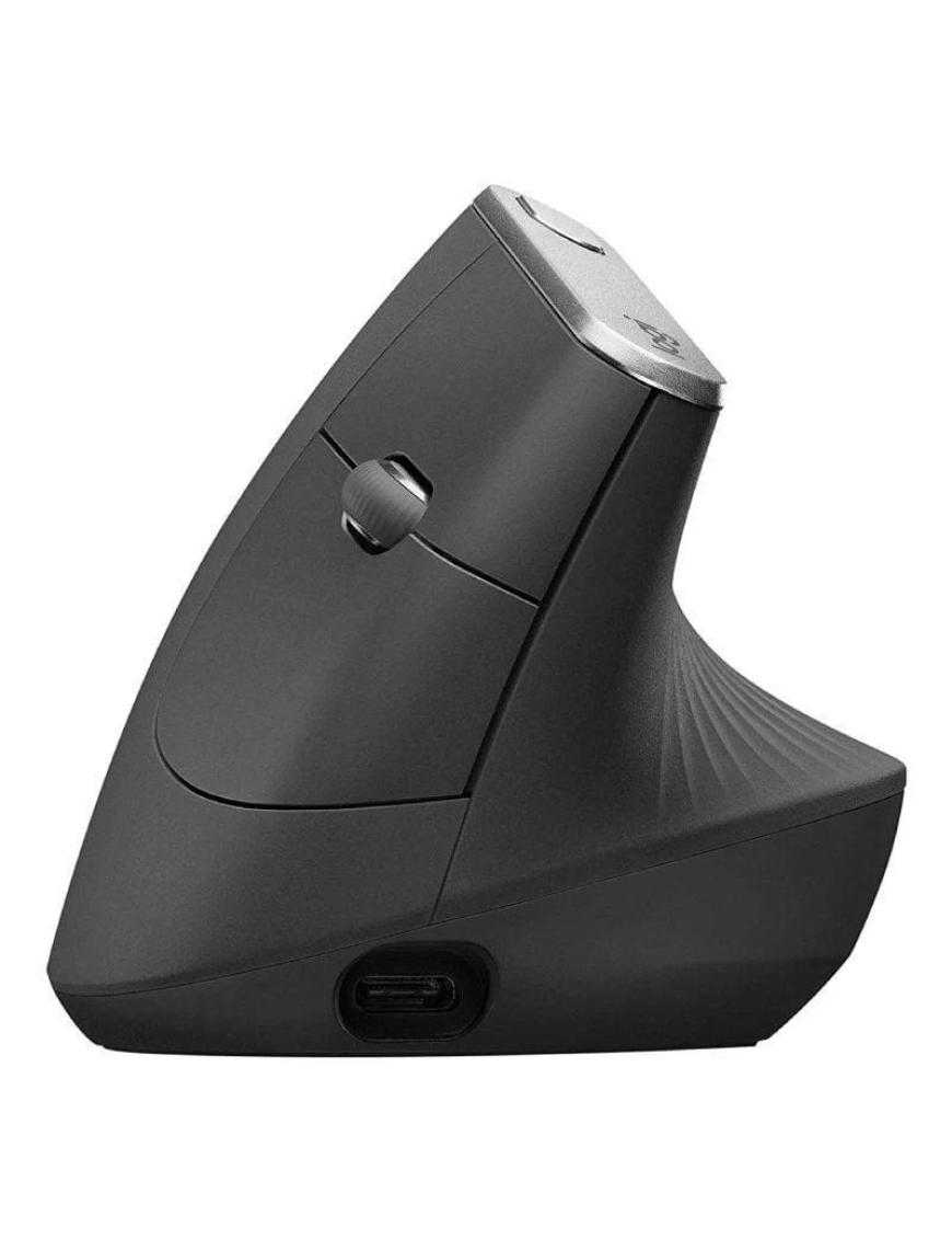 Ratón Ergonómico Inalámbrico por Bluetooth Logitech Vertical MX/ Batería recargable/ Hasta 4000 DPI