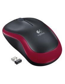 Ratón Inalámbrico Logitech M185/ Hasta 1000 DPI/ Rojo