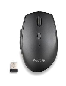 Ratón Inalámbrico NGS Bee Black/ Hasta 1600 DPI