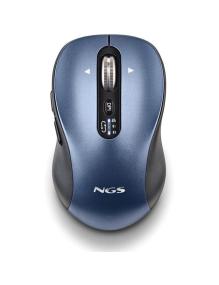 Ratón Inalámbrico por Bluetooth NGS Infinity-RB/ Batería recargable/ Hasta 3200 DPI/ Azul