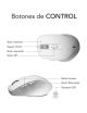 Ratón Ergonómico Inalámbrico por Bluetooth/ 2.4GHz Subblim Comfort Ergo Dual Battery/ Batería recargable/ Hasta 2400 DPI/ Blanco