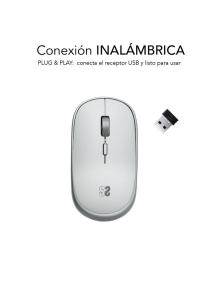 Ratón Mini Inalámbrico Subblim Wireless Mini/ Hasta 1600 DPI/ Plata