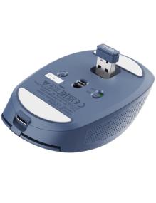 Ratón Inalámbrico por Bluetooth Trust Ozaa Compact Wireless/ Batería recargable/ Hasta 3200 DPI/ Azul