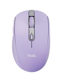 Ratón Inalámbrico por Bluetooth Trust Ozaa Compact Wireless/ Batería recargable/ Hasta 3200 DPI/ Morado