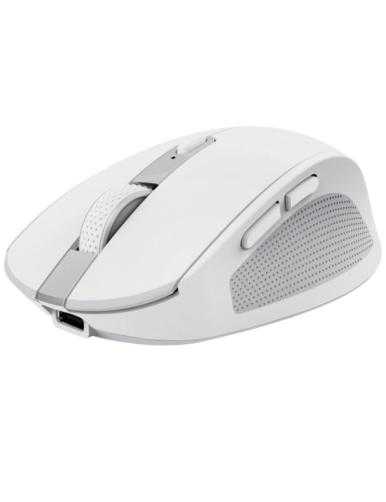 Ratón Inalámbrico por Bluetooth Trust Ozaa Compact Wireless/ Batería recargable/ Hasta 3200 DPI/ Blanco