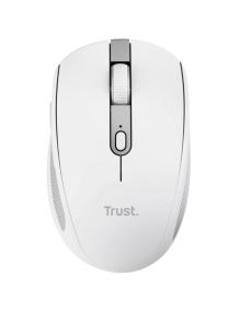 Ratón Inalámbrico por Bluetooth Trust Ozaa Compact Wireless/ Batería recargable/ Hasta 3200 DPI/ Blanco