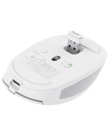 Ratón Inalámbrico por Bluetooth Trust Ozaa Compact Wireless/ Batería recargable/ Hasta 3200 DPI/ Blanco