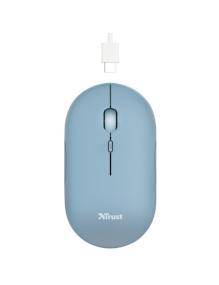 Ratón Inalámbrico por Bluetooth Trust Puck/ Batería recargable/ Hasta 1600 DPI/ Azul