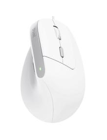 Ratón Ergonómico Trust Bayo II/ Hasta 2400 DPI/ Blanco