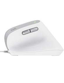 Ratón Ergonómico Trust Bayo II/ Hasta 2400 DPI/ Blanco