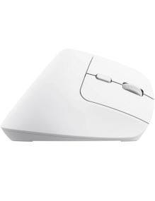 Ratón Ergonómico Inalámbrico por Bluetooth Trust Bayo+/ Batería Recargable/ Hasta 2400 DPI/ Blanco