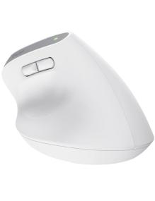 Ratón Ergonómico Inalámbrico por Bluetooth Trust Bayo+/ Batería Recargable/ Hasta 2400 DPI/ Blanco