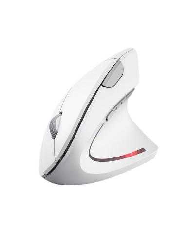 Ratón Ergonómico Inalámbrico Trust Verto/ Hasta 1600 DPI/ Blanco
