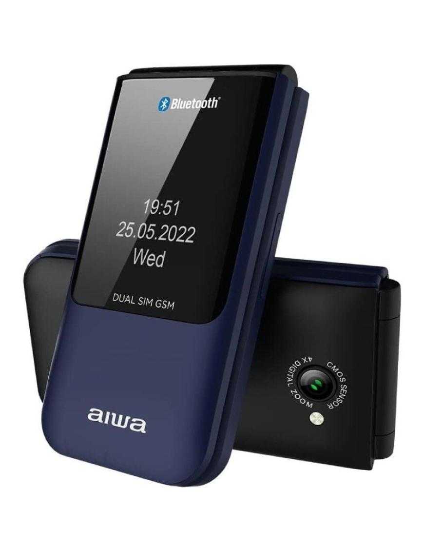 Teléfono Móvil Aiwa FP-24BL para Personas Mayores/ Azul