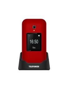 Teléfono Móvil Telefunken S460 para Personas Mayores/ Rojo