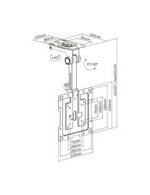 Soporte de Techo Giratorio/ Plegable Aisens CT43S-187 para TV de 19-43'/ hasta 20kg