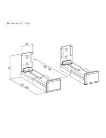 Soporte de Pared Aisens SPK02U-191 para Barra de Sonido/ hasta 15kg