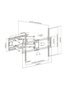 Soporte de Pared Giratorio/ Inclinable/ Nivelable Aisens WT120TSLE-163 para TV de 60-120'/ hasta 120kg