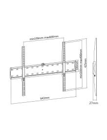 Soporte de Pared Fijo Aisens WT70F-069 para TV de 37-70'/ hasta 40kg