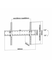 Soporte de Pared Fijo Inclinable Aisens WT70T-017 para TV de 37-70'/ hasta 40kg