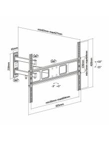 Soporte de Pared Giratorio/ Inclinable/ Nivelable Aisens WT70TSLE-021 para TV de 37-70'/ hasta 35kg