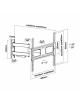 Soporte de Pared Giratorio/ Inclinable/ Nivelable Aisens WT70TSLE-025 para TV de 37-70'/ hasta 50kg