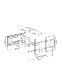 Soporte de Pared Giratorio/ Inclinable/ Nivelable Aisens WT80TSLE-161 para TV de 43-80'/ hasta 50kg