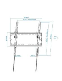 Soporte de Pared Fijo / Inclinable TooQ LP1071T-B para TV de 32-70'/ hasta 45kg